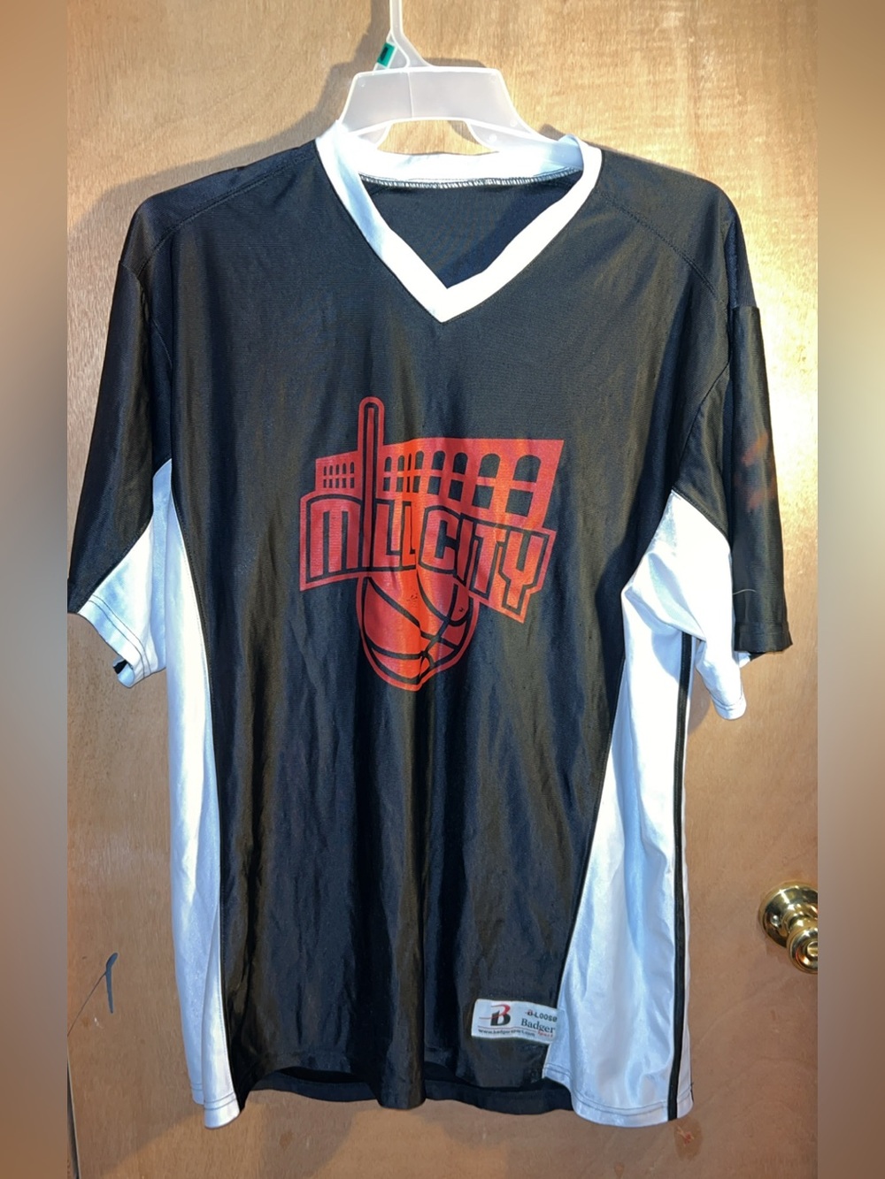 Mill City Men's Black & White Basketball Tee